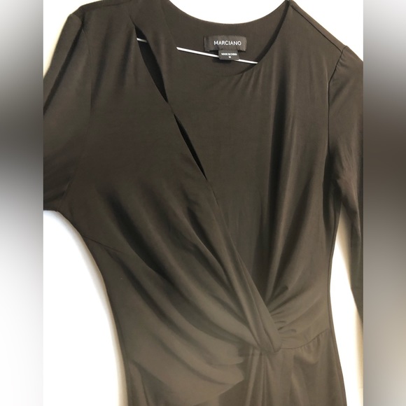 Flattering Marciano Black Knot Wrap Dress - Picture 5 of 5